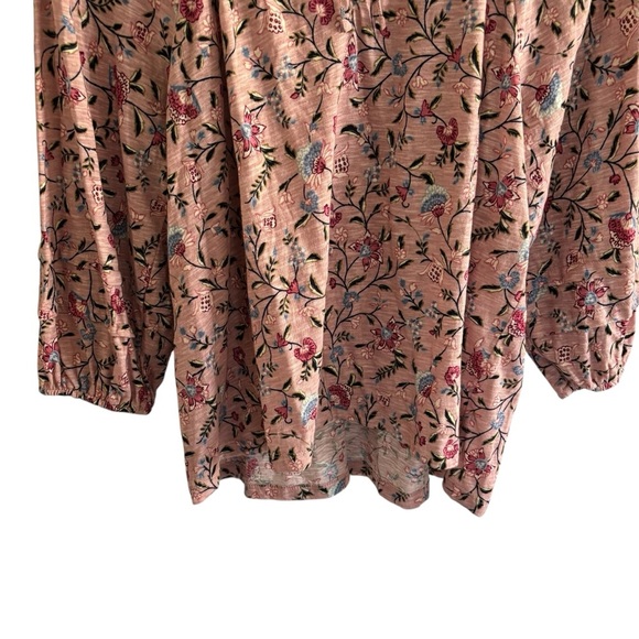 Wonderly Pink Floral Blouse Women’s Petite Large Peasant Cottagecore Boho - Picture 3 of 15